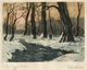 Ancienne Et Tres Belle Eau Forte  Signée Au Crayon :  J. DAVID   En Bas à Droite  Intitulée :  Le Ruisseau (Hiver) - Estampas & Grabados