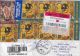 58124- JESUS' BIRTH, JESUS' RESURRECTION, STAMPS ON REGISTERED COVER, 2016, ROMANIA - Cartas & Documentos