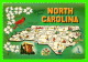 MAP - GREETINGS FROM NORTH CAROLINA - DEXTER PRESS - - Cartes Géographiques