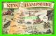 MAP - CARTE GÉOGRAPHIQUE -NEW HAMPSHIRE THE GRANITE STATE - BROMLEY &amp; COMPANY INC - - Carte Geografiche