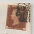 UK - 1841 ONE PENNY Red - From Plate 13 - Black Maltese Cross London I - Apparently No. 1 In Cross - Covers & Documents