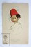 Old Illustrated Postcard - Moroccan Boy With Red Hat Smoking - África