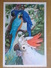 Parrots - Macaw And Cockatoo - Rare Old Soviet Postcard 1968 - Oiseaux