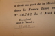 Certificat Du Port De La Médaille De Service Volontaire Dans La France Libre - Documents