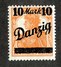 16209  Danzig 1920  Michel #31 PFV** ( Cat 70.&euro; ) Offers Welcome - Other & Unclassified