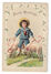 Easter Boy In Sailor Suit Lambs Sheep EAS Vintage Embossed Postcard Ca 1910 - Pasqua