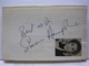 AUTOGRAPHES SUR PAPIER RECTO/VERSO - SUSAN HAMPSHIRE + JACQUES SANTI - Autres & Non Classés