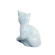 Figurine Ancienne Miniature Chat Chaton Balle Bleue 38 Mm Sujet Porcelaine Bibelot Statuette - Animals