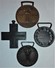 4 DIVERSE MEDAGLIE ORIGINALI IN BRONZO GUERRA 1914-1918 CONSERVAZIONE OTTIMA - Italia