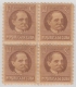 1917-219 CUBA REPUBLICA. 1917-28. 10c TOMAS ESTRADA PALMA. BLOCK 4 GOMA ORIGINAL. - Neufs