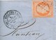 1857 Empire ND N° 16 40 C Orange Vif Sur LAC Non Pliée TB. - 1853-1860 Napoleon III