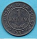 R240/ BOLIVIA / BOLIVIE  1  Boliviano 1987 - Bolivie