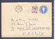 ENTIER  4d +  Timbre Five Pence Brun  Sur Lettre De NOTTINGHAM Le II NOV 1966   Pour 77 BROU SUR CHANTEREINE - Interi Postali