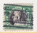 U.S. 524   Perf 11.   (o)  PERFIN   No  Wmk.  Flat Press   1918 Issue - Used Stamps