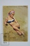 1970 Small/ Pocket Calendar - Young Pin Up Bath Suit Blond Lady Model On The Beach - Tamaño Pequeño : 1961-70