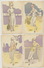 Serie De 5 CP Art Deco Signée Blache Femme Tenniswoman Set Of 5 Cards - Tennis