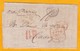 1850 - Enveloppe De Leith, Ecosse, GB Vers Cadiz, Espagne Via Paris, France - Cad Arrivée - Postmark Collection