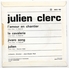 45 T - JULIEN CLERC - L'Amour En Chantier - La Cavalerie + 2 Odéon 165 De 1968 - Autres - Musique Française