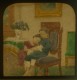 France Le Lapin Jeu De L'Enfance Scene De Genre Anciennne Photo Stereo Transparente LL 1865 - Stereoscopic