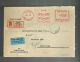 1950 Helsinki Finland Airmail Meter Cover Amsterdam Bank Holland - Other & Unclassified