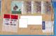 REGISTERED LETTER STAMPS HISTORY EVITA PERON ARGENTINA SENT ROMANIA - Cartas & Documentos