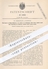 Original Patent - Th. Herschleb , Hamburg , 1881 , Chubb Schlösser | Tür - Schloss | Schlosser , Schlüssel , Schlosserei - Historische Dokumente