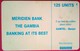 Gamibia  125 Units Meridien Bank Chip Card - Gambie