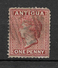 Antigua 1872 QV Definitives, 1d And 6d Crown CC Perf 12.5, Used (4975) - 1858-1960 Crown Colony