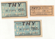 TURQUIE,TURKEI,TURKEY,TURKISH AIRLINES 1950-1970 TICKET AND THY BUS TICKET - Tickets