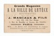 Glycine, CHine, Chromo Publicitaire A La Ville De Lutèce, J. Mascaux & Fils, Rue Monge, Paris - Lu