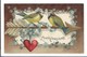 16610 - Anniversaire Oiseaux Coeur Myosotis Carte En Relief - Anniversaire