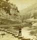 Royaume Uni Peak District Dovedale Stepping Stones Anciennne Photo Stereo Latham 1865 - Stereoscopic