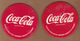 AC - COCA COLA  VINTAGE TIN COASTER 2 PIECES FROM TURKEY - Sottobicchieri Di Birra