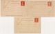 3 CARTES LETTRE SEMEUSE 10C. 3 NUANCES DIFFERENTES. N° 108, 662 Et 849. - Letter Cards