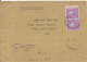 1945 - ARC DE TRIOMPHE - ENVELOPPE DECOREE (PLAN AU DOS) RECOMMANDEE PROVISOIRE De PARIS => MONT SAINT AIGNAN - 1944-45 Triumphbogen
