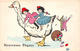 ¤¤  -  Heureuses Pâques   -  Illustrateur  -  Oie  -  Petites Filles  -  Oeufs   -  ¤¤ - Pâques