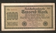 Pa. Germany Weimar Reichsbanknote 1000 Mark 15.9. 1922 - Watermark H - Ser. Oa 492114 Code KH - KM: 76f - 10 Millionen Mark