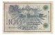 Pa6. Germany German Empire 100 Mark 1908 Reichsbanknote Green Seal & Ser. 1188351 L - 100 Mark