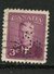 Canada 1949 3 Cent King George VI Issue 286xx  Quebec Liquor Commission - Perfins