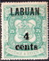 NORTH BORNEO LABUAN 1904 SG #135 4c On 25c MLH Toned - North Borneo (...-1963)