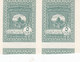 Palestine,Help Palestine 5 P. Dark Green Pair Imperf.Shifted Print.& Recto/verso Normal 2nd Scan MNH- RARE- Red. Pr. Skr - Documents Historiques