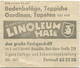 Deutschland - BVG Sammelkarte Autobus / Obus - 4 Fahrten Ohne Umsteigeberechtigung 1960 - Rückseitig Werbung Linoleum Ha - Europa