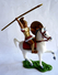 RARE FIGURINE AOHNA ATHENA SOLDAT CAVALIER GREC ANTIQUE LANCE COMPLET - Militaires