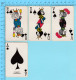 Cartes à Jouer   - 4 Faces De Pique Artistique -  Arriere Fleur De Lys Par Normand Hudon  - 2scans - Cartes à Jouer Classiques