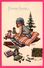 Illustration A. BERTIGLIA - Petite Fille Sur Coussins Au Pied Du Sapin - Nöel - Poupées - Bonbons - Bonne Année - 1918 - Bertiglia, A.