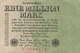 Germany - 1.000.000 MARK Reichsbanknote Berlin (9.8.1923) U 00563191 (2 Scans) - 1 Million Mark