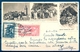 1936 , GUERRA CIVIL , SEVILLA - PARIS , TARJETA POSTAL PATRIOTICA , PATRIOTICOS , VIÑETAS AL DORSO., MAT. URGENTE - Cartas & Documentos