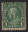 1924 US, 1c Stamp, Used, Benjamin Franklin, Sc 596 - Ungebraucht