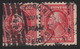 1915, Us 2c, Used  Pair, Geroge Washington, Sc 463, Creased - Used Stamps