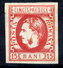 ROMANIA 1869 Carol I  15 Bani Scarlet MH / *.  Michel  23 - 1858-1880 Moldavia & Principality